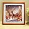 5D Painting by Numbers Kits for Adult Santa Claus Elk Christmas Tree Gift DIY Round Diamond Art Kits Christmas Picture Art for Home Wall Decor,11.8x11.8 inch